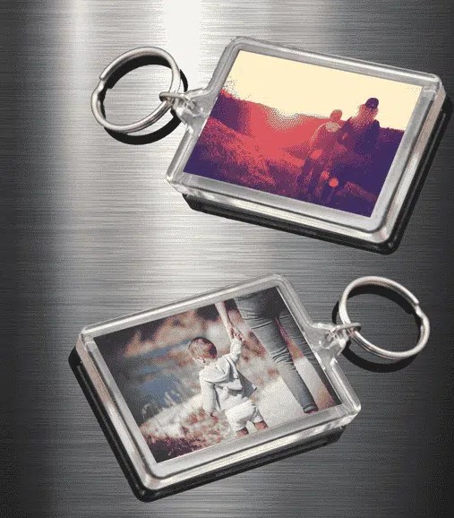 personalised photo keyrings