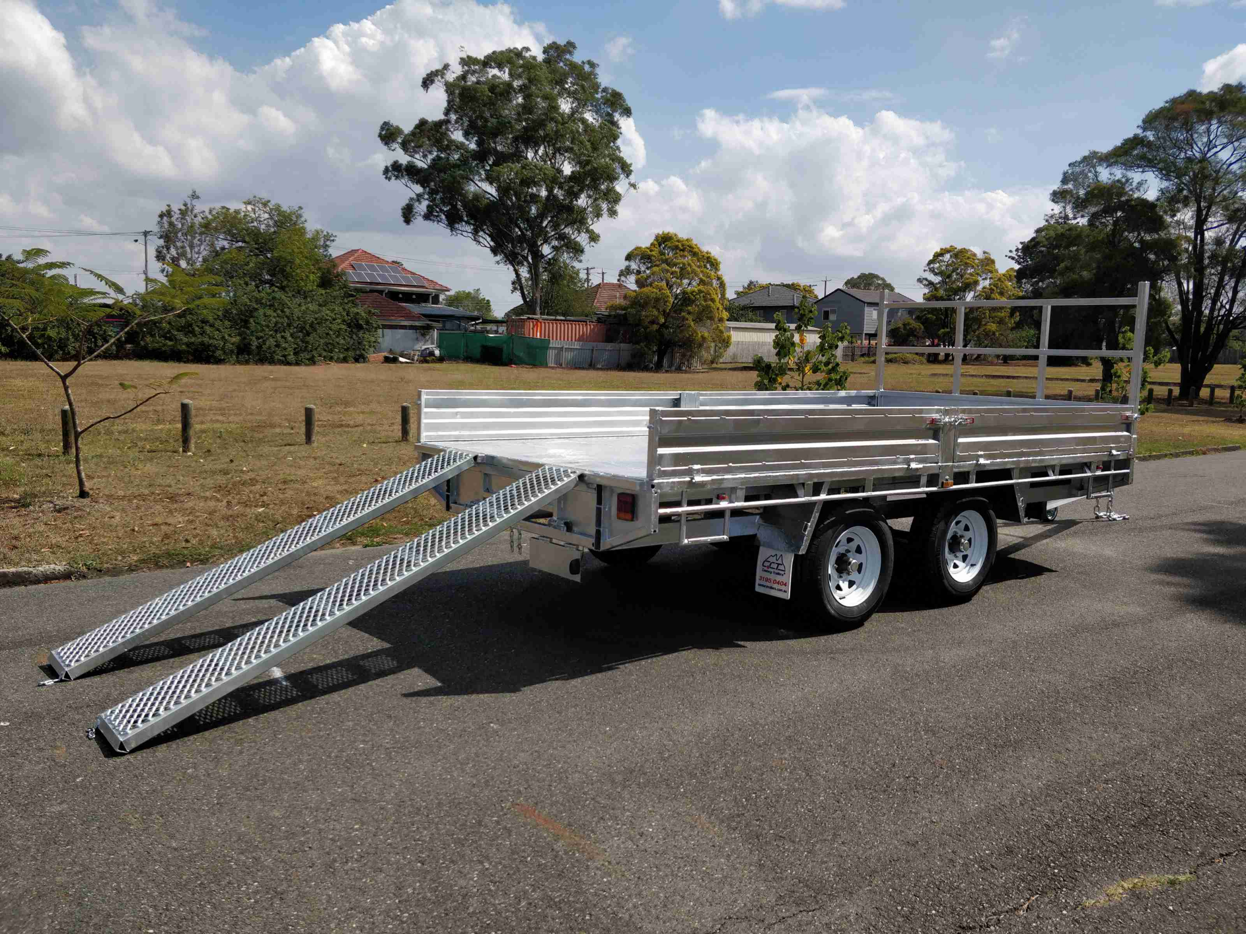 flat top tandem trailer
