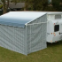 Roll out awning walls