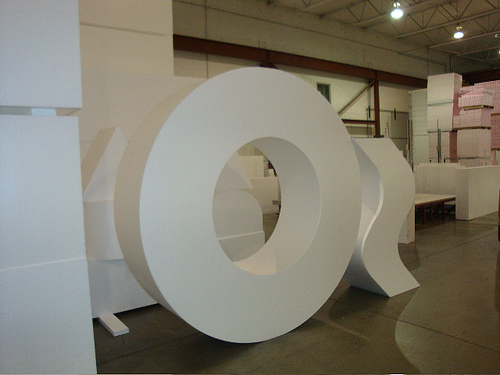 Styrofoam signs